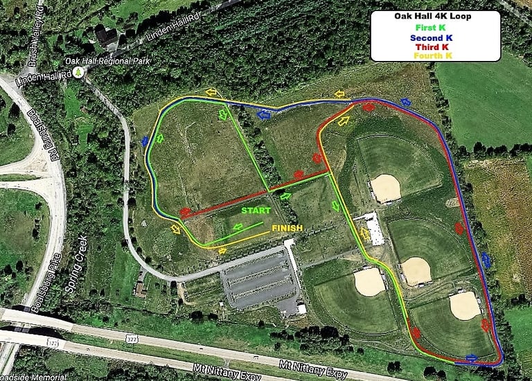 An example illustration of a google earth overhead course measurement and certification in color