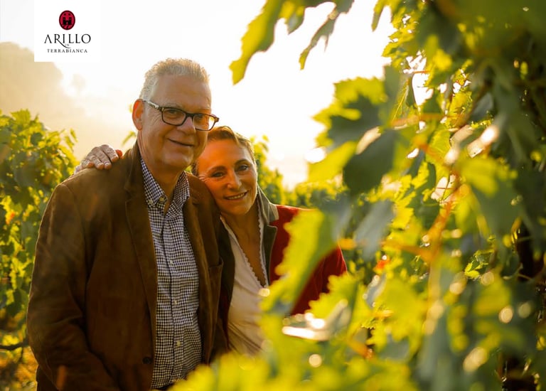Adriana e Urs Burkard Arillo in Terrabianca vino biologico Toscana Chianti Maremma