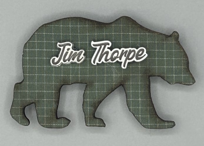 laser cut bear shaped souvenir magnet