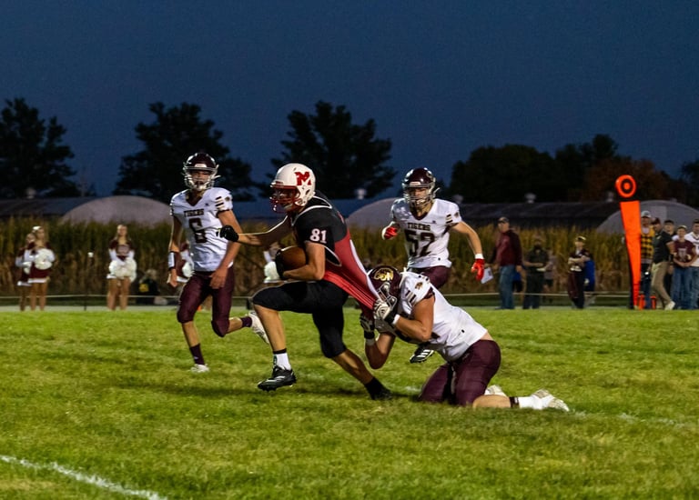 Breaking a tackle football, Mead NE