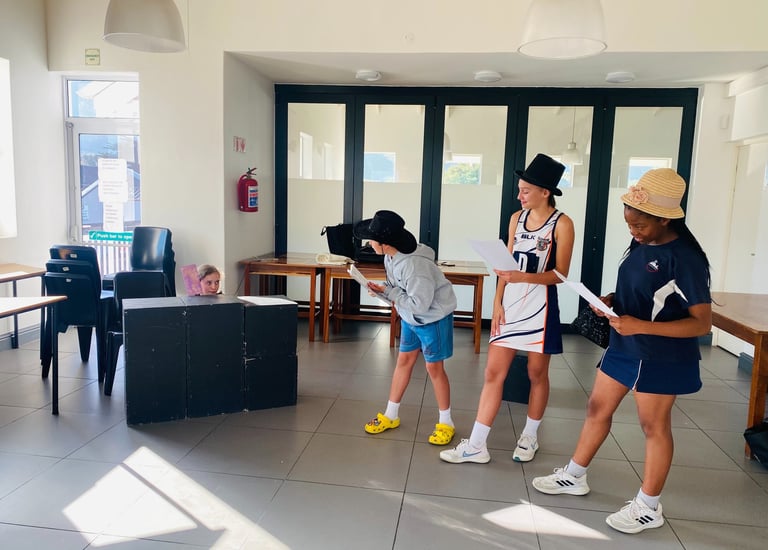 Children performing in drama