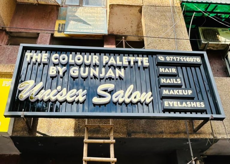 acp sign board for salon