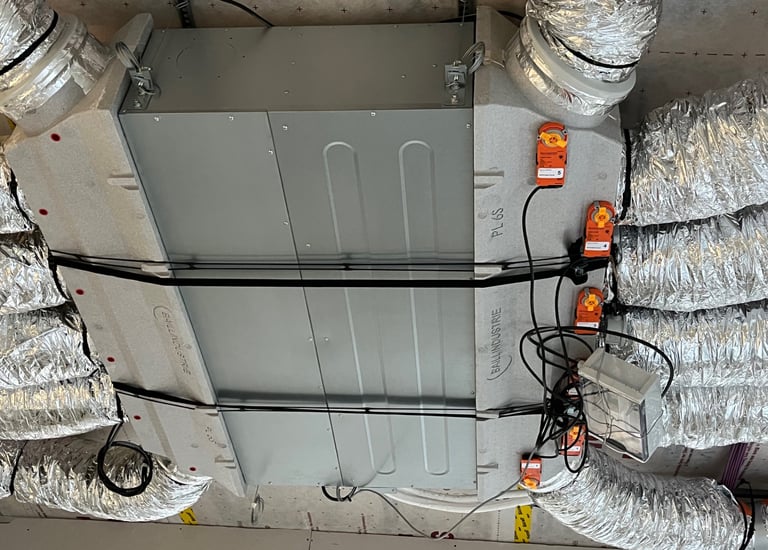 Chauffage et climatisation par un gainable