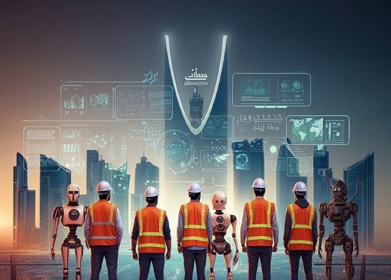 a group of people standing in front of a cityscapeople