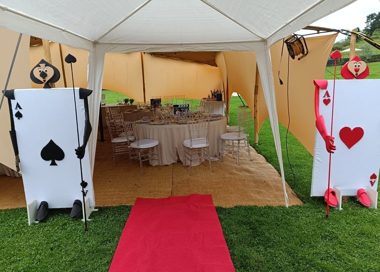 Decoración cartas de Alicia en el País de las Maravillass