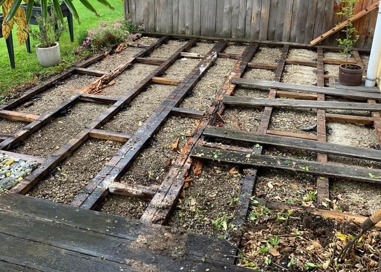 avant la restauration de la terrasse