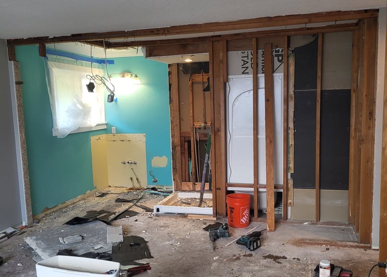 wall removal during a home remodel
