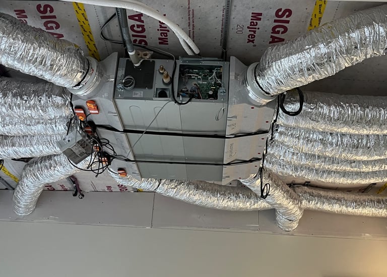 Chauffage et climatisation par un gainable