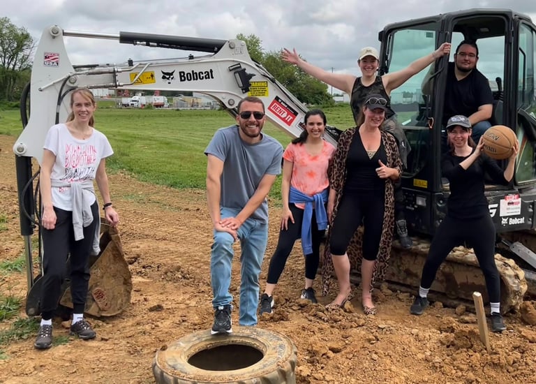 My Return on Ideas team and I enjoying some team building.
