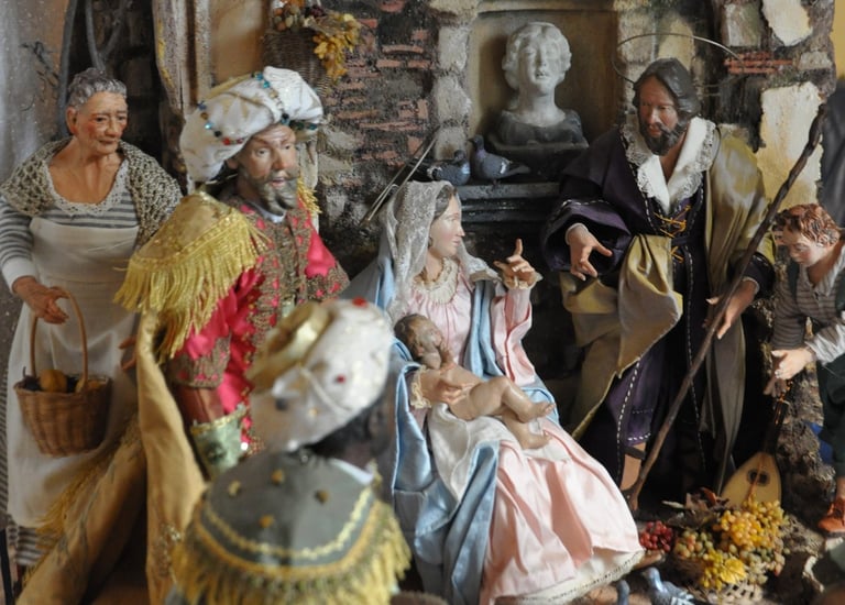 scena natività presepe napoletano