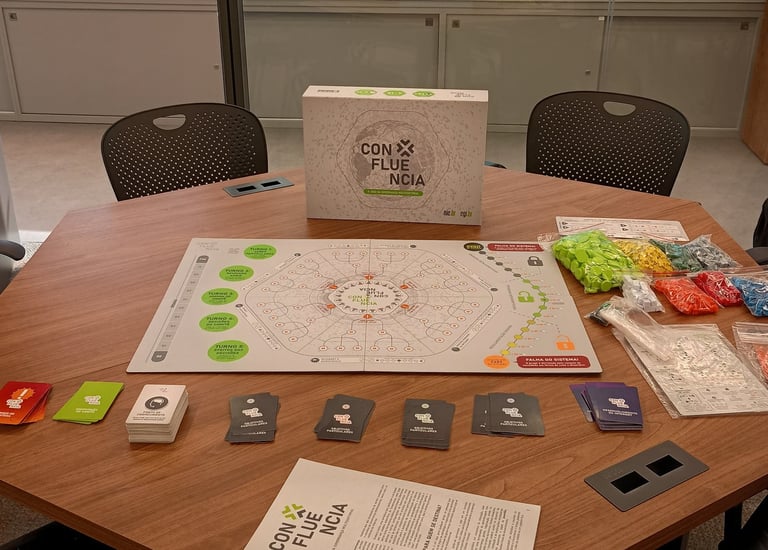 A set of boardgame Confluencia, a game of multisectorial internet governance by Cgi.br