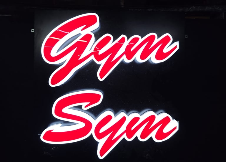 acp sign board for gym