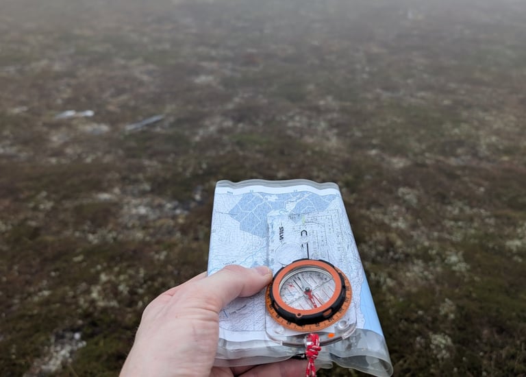 Map and compass navigation