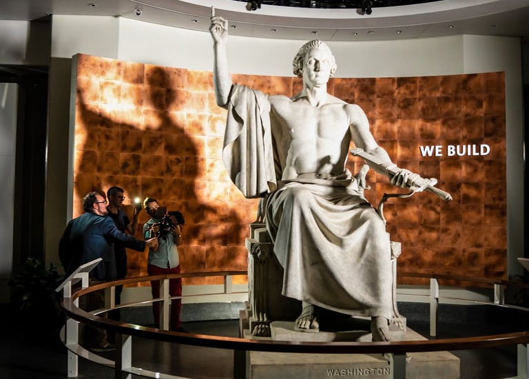 Me and my team filming at the Smithsonian National Museum of American History.