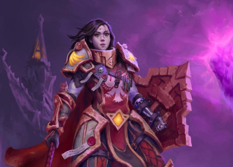 World of Warcraft DnD Fantasy Female Paladin Character Commission