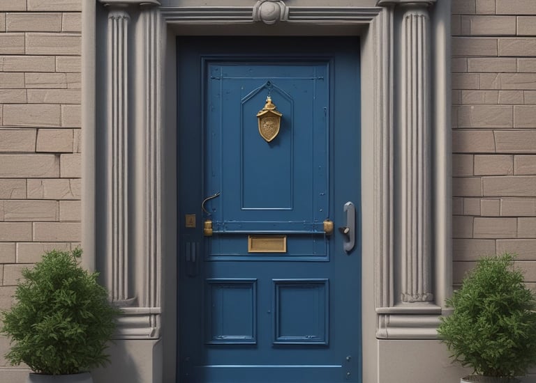 A locksmith fitting a high-security lock on a modern office door.