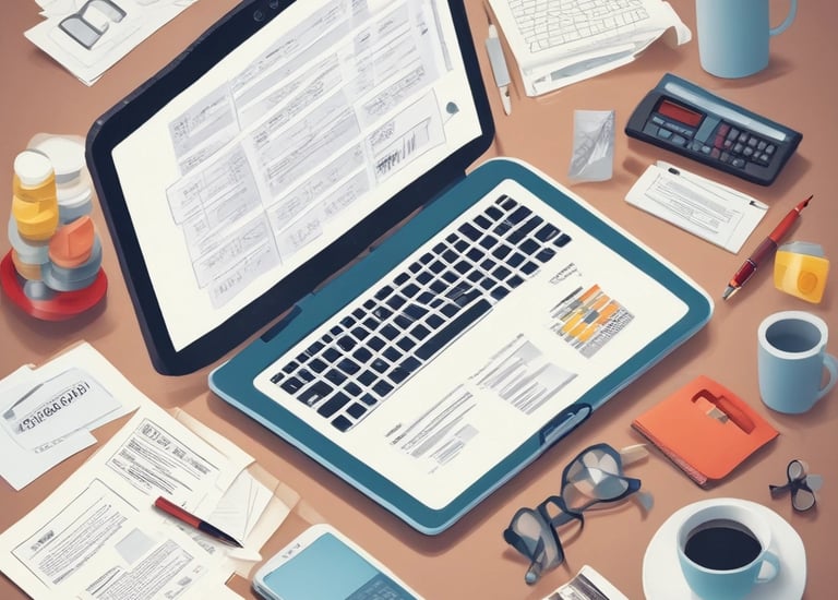 Display of various computer accessories neatly arranged on shelves.