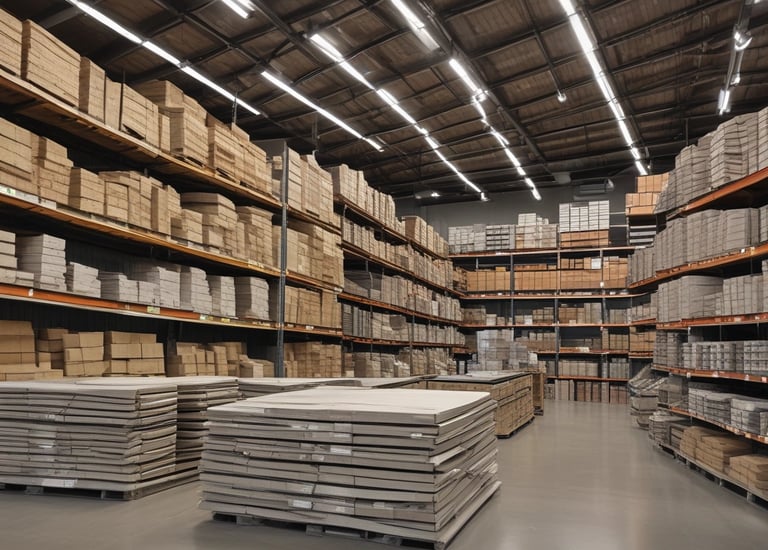 a shelf filled with lots of different types of bricks
