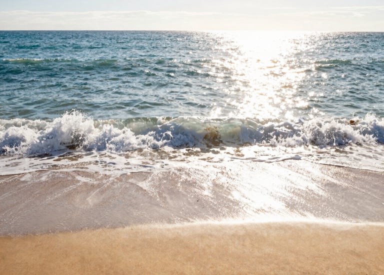 Sunlight streaming through a window onto a yoga mat and meditation cushion.