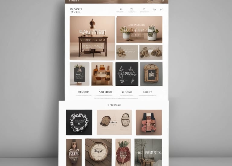 A sleek laptop screen displaying a modern website design in progress.