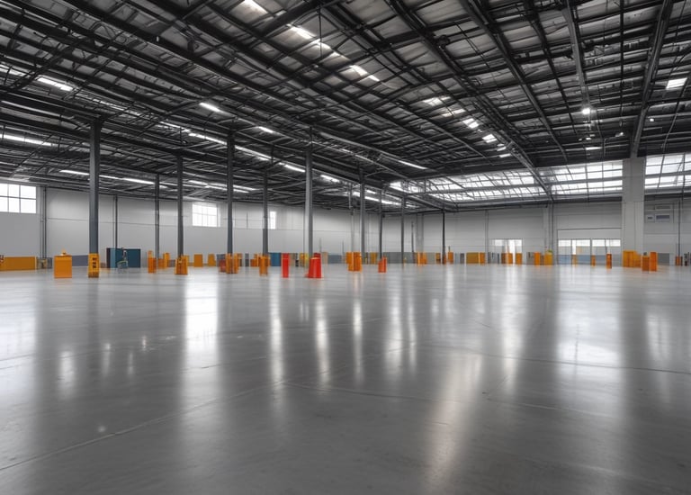 P3 Industrial Concrete protection system applied to a warehouse slab