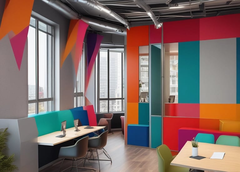 Custom-made wooden furniture pieces in a showroom.