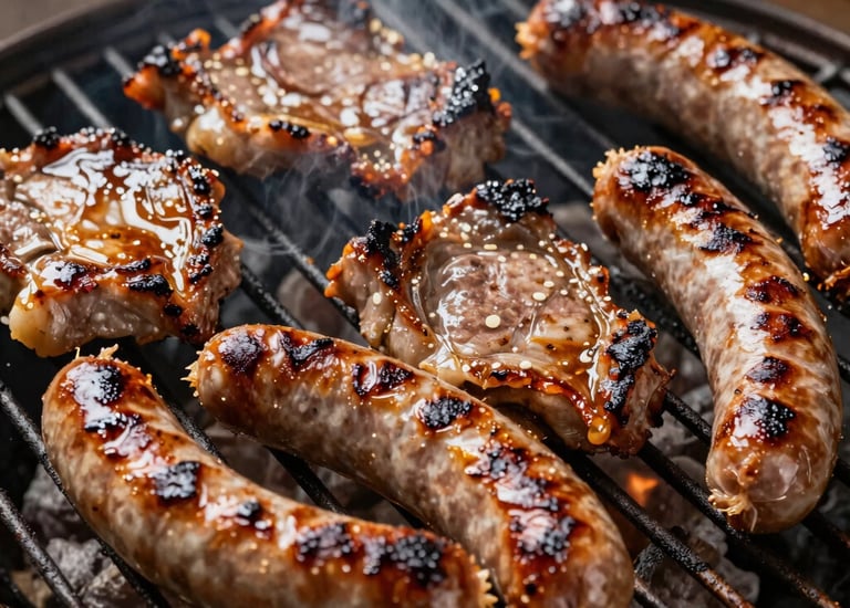 Colorful supermarket aisle with fresh fruits and vegetables on display.