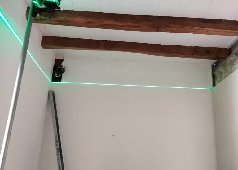 Alignement grâce au niveau laser