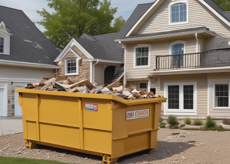 Team power washing a driveway, water spraying against concrete.