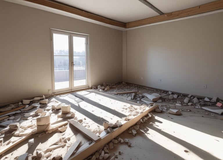 Freshly landscaped backyard with trimmed bushes and vibrant flowers.