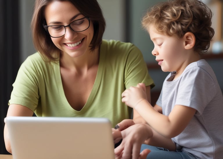 A gentle hand holding a child’s hand surrounded by soft lavender hues.