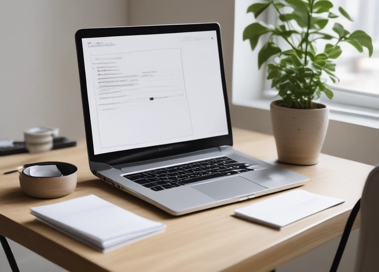 A calm, digital meeting space with two people engaged in conversation.