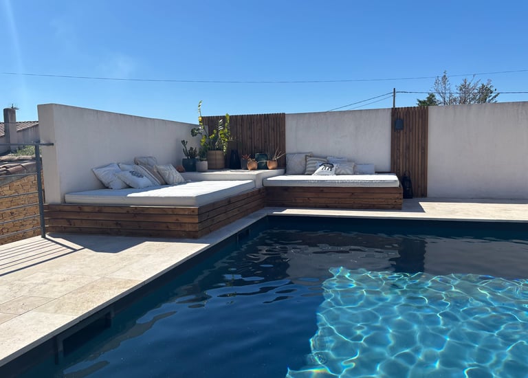 habillage bois piscine