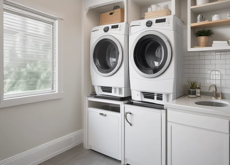 Close-up of energy-efficient washing machine