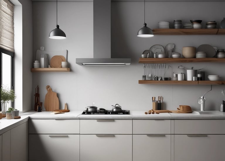 Modern kitchen with new electrodomésticos installed