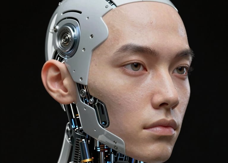 Hybrid Android and Human Head