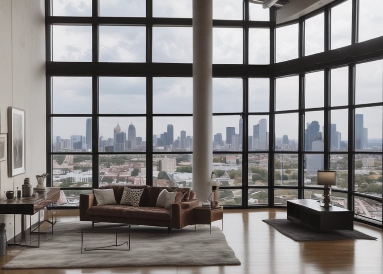 A diverse group of investors reviewing property plans together in a bright office.