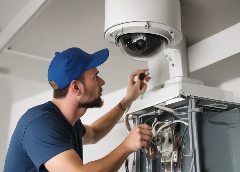 A sleek office entrance equipped with integrated access control and surveillance cameras.