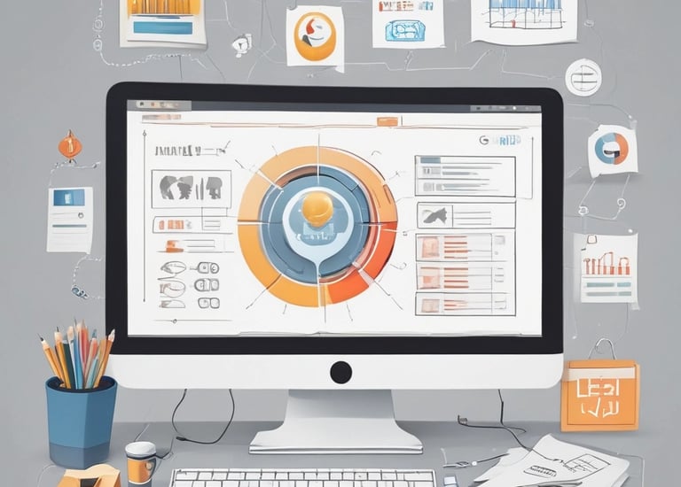 Close-up of hands sketching a marketing funnel on a whiteboard.