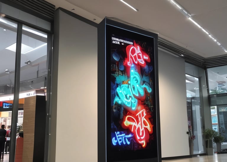 A large LED billboard displaying colorful advertisements at a busy city intersection at night.