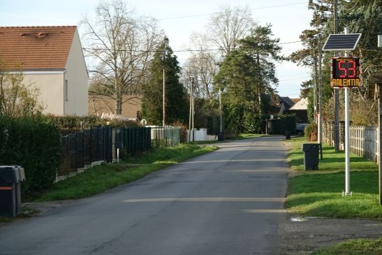 Entrée du village et excès de vitesse