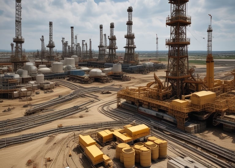 Industrial machinery in operation inside a factory setting.
