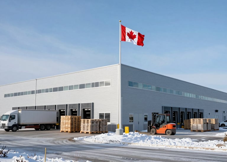 Team of Canadian and Chinese workers collaborating on site with construction tools.