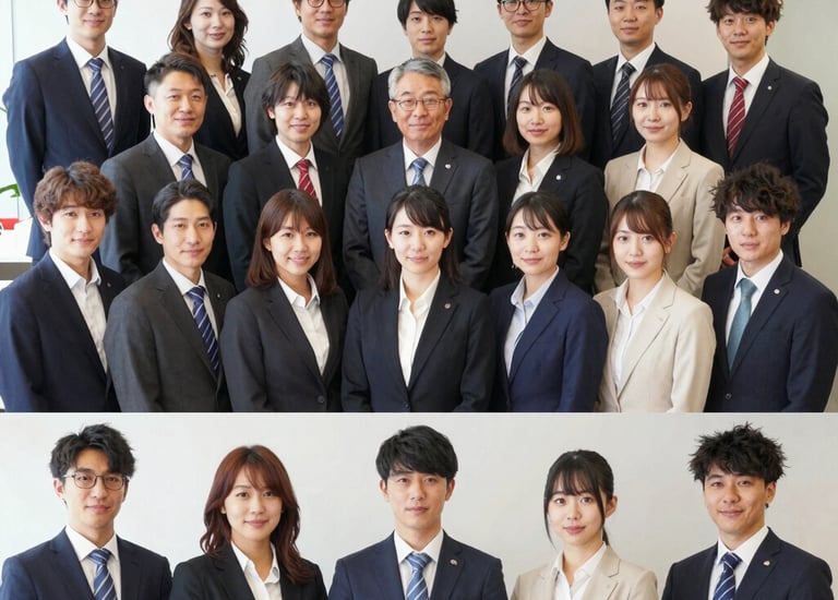 Group photo of the company’s executive team gathered around a conference table.