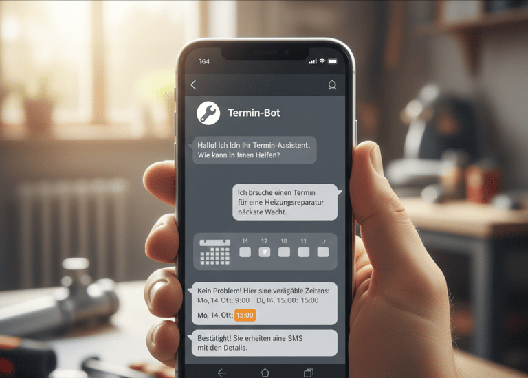 Phone showing Terminbot 
