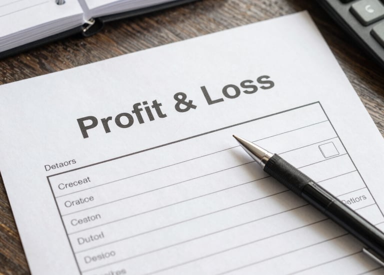 Close-up of hands entering data into accounting software on a laptop.