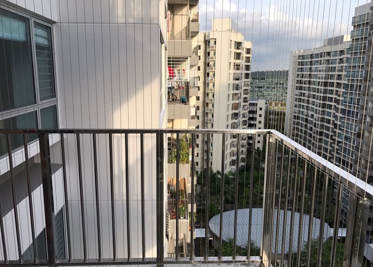 Invisible grills installation for balcoony in chennai