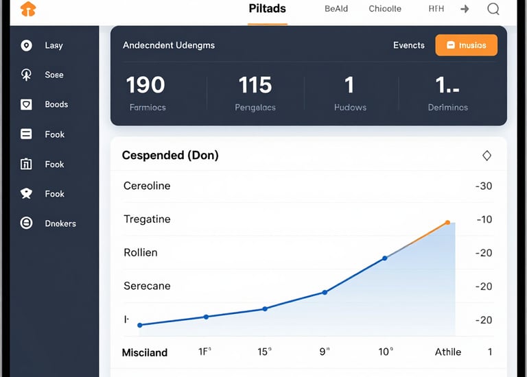Dashboard showing consolidated income streams for an independent musician