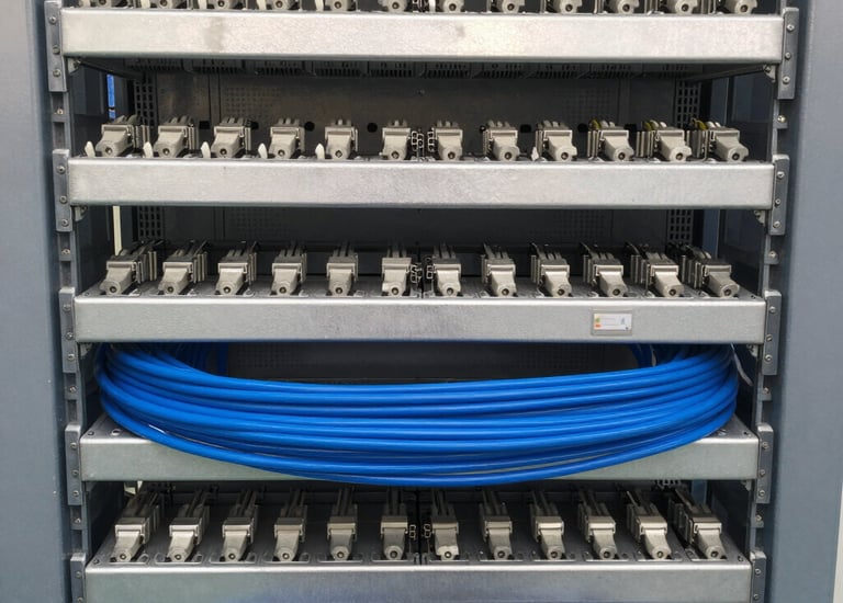 Fuel delivery truck parked at a business location