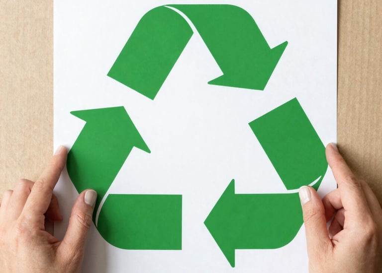 Industrial recycling facility with sorting conveyor belts and workers checking recyclable materials
